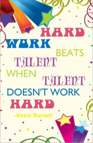 Classroom Inspirational Poster: Kevin Durant quote