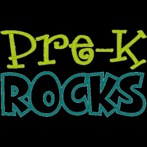 Sayings (A501) Pre-K Rocks Applique 5x7 £1.70p