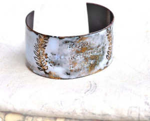 Handcrafted Jewelry - French 'STORM' Quote Cuff - Poets & Madmen ...