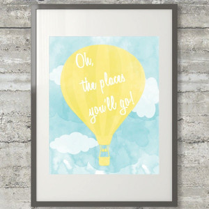 Oh The Places You'll Go Printable Dr Suess Quote by AllMyHeartArt, $5 ...