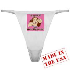 Hooray for Oral Hygiene Retro Colorp Classic Thong for