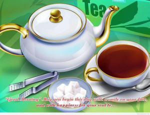 Good morning tea picture hd wallpaper