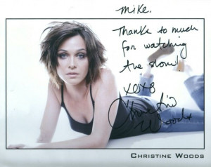 Actress Christine Woods TTM Image