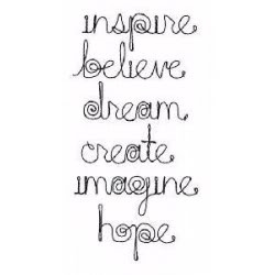 Inspire Believe Dream Create Imagine and Hope Image