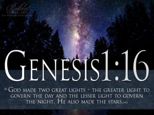 Bible Verses Genesis 1:16 GOD Created Sun And Stars HD Wallpaper