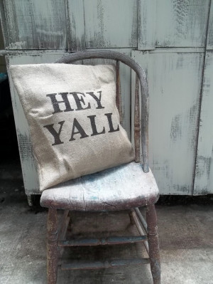 Hey Yall stamped pillow!