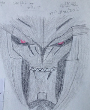 Transformers Prime Megatron Drawings