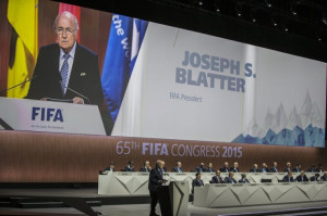 FIFA president Joseph S. Blatter speaks during the 65th FIFA Congress ...