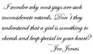 Joe Jonas quote girls special Image