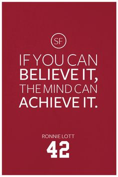 Ronnie Lott #42 San Francisco 49ers Inspirational Quote Print