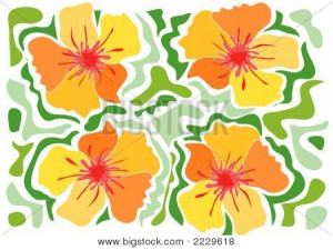 Pin Clipart Hibiscus Flower Vine And Tropical Beach Royalty Free
