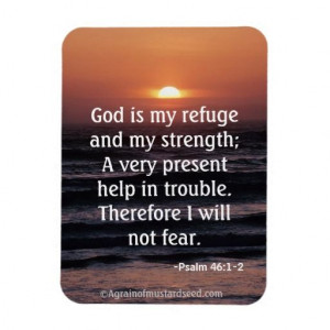 God is my refuge Bible Quotes Vinyl Magnet #Agrainofmustardseed