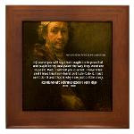 Renbrandt Self Portrait & Quote Framed Tile