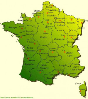 France Location Map Regions