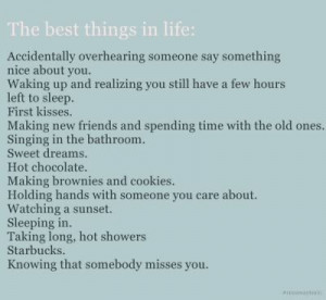 it's the little things.