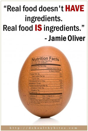 doesn't HAVE ingredients. Real food IS ingredients.