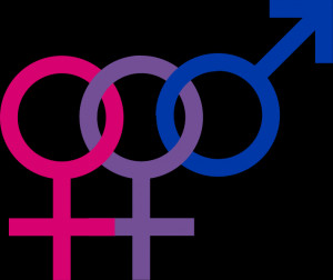 bisexual female symbol