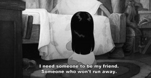 quote depressed depression sad lonely A friends alone you leave friend ...