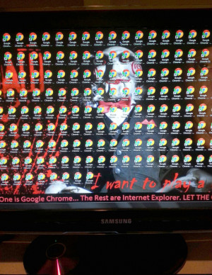 Jigsaw 'Saw' Chrome Vs. Internet Explorer Prank