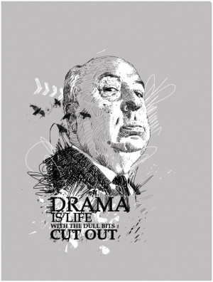 Alfred Hitchcock by Yellowcardas