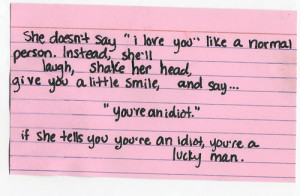 ... Normal Person: Quote About She Doesnt Say I Love You Like A Normal