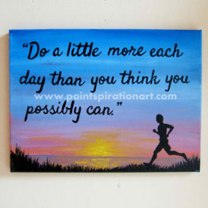 Print Art Inspirational Quotes Wall Art Runner Painting - Workout ...