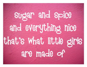 ... girls room vinyl wall quote sugar and spice everything nice Pictures