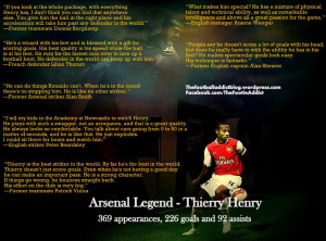 Arsenal Legend Thierry Henry in Quotes