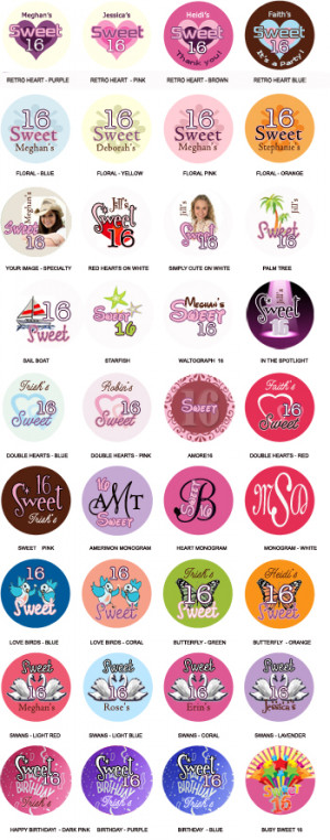 Personalized HERSHEY'S® Kisses for Sweet 16 - 36 Designs