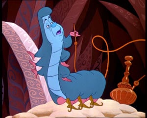 The Caterpillar, as he appears in Alice in Wonderland (1951).