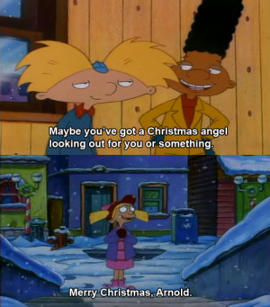 christmas, cute, hey arnold, typography