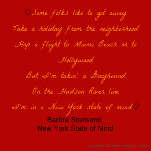 ... in a New York state of mind♡ Barbra Streisand New York State of