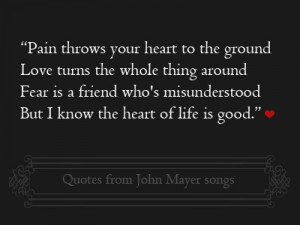 Quotes from John Mayer songs