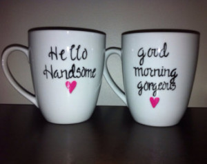 Good Morning Beautiful and Hello Ha ndsome Couples Coffee Mugs ...