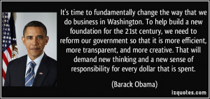 It's time to fundamentally change the way that we do business in ...