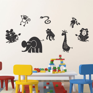 Whimsical Safari Animals Wall Quotes™ Wall art Decal