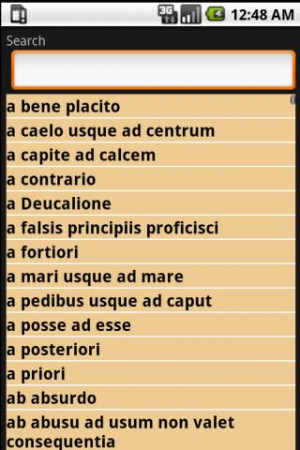 Latin Phrases Dictionary - screenshot