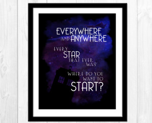 Doctor Who Quotes David Tennant Library Doctor who quote print,