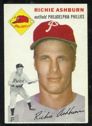 1954 Topps #.45 Richie Ashburn [#a] (Phillies) Baseball cards value
