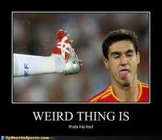 Weird Thing is...that's his foot! #Soccer #CSR #Bizitalk More