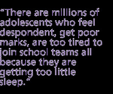 There are millions of adolescents who feel despondent, get poor marks ...