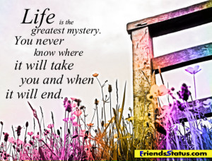 Life is the greatest mystery