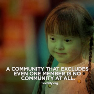 ... People are people – NOT their disability or color of the skin or