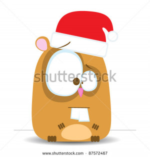 Brown Hamster Cartoon Style