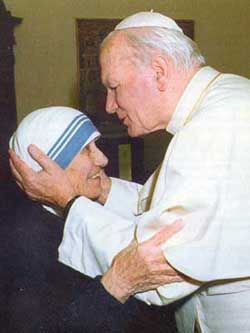 Pope John Paul II and Mother Teresa