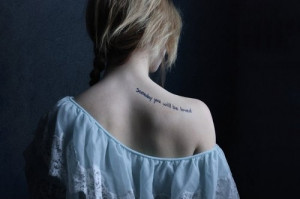 back, girl, hope, melancholy, quote