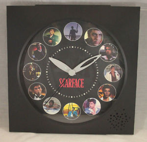 Talking-Scarface-Tony-Montana-Wall-Clock-Movie-Quotes-11-x11