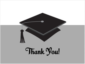 graduation cap thank you note cards thank you cards are a great way to ...
