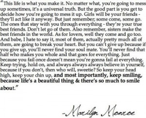 great Marilyn Monroe quote
