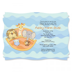 Noah's Ark - Personalized Baby Shower Invitations